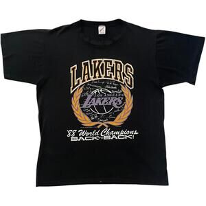 Vintage Los Angeles Lakers 1988 Champions T-Shirt Single Stitch Jerzees XL